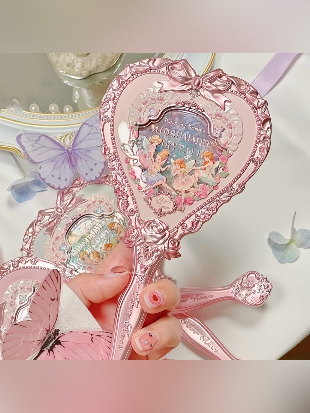 NWT Flower knows midsummer fairytale collection hand mirror